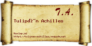 Tulipán Achilles névjegykártya